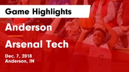 Anderson  vs Arsenal Tech  Game Highlights - Dec. 7, 2018