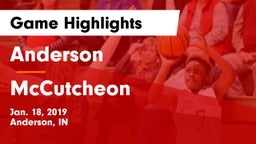 Anderson  vs McCutcheon  Game Highlights - Jan. 18, 2019