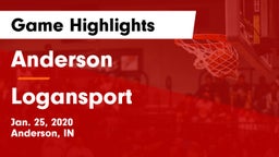 Anderson  vs Logansport  Game Highlights - Jan. 25, 2020