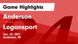 Anderson  vs Logansport  Game Highlights - Jan. 23, 2021