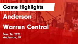 Anderson  vs Warren Central  Game Highlights - Jan. 26, 2021