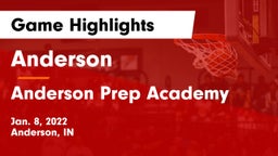 Anderson  vs Anderson Prep Academy  Game Highlights - Jan. 8, 2022