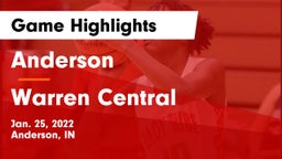 Anderson  vs Warren Central  Game Highlights - Jan. 25, 2022