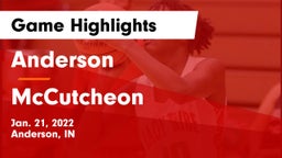 Anderson  vs McCutcheon  Game Highlights - Jan. 21, 2022