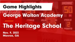 George Walton Academy vs The Heritage School Game Highlights - Nov. 9, 2023