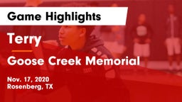 Terry  vs Goose Creek Memorial  Game Highlights - Nov. 17, 2020
