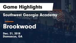 Southwest Georgia Academy  vs Brookwood  Game Highlights - Dec. 21, 2018