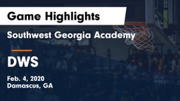 Southwest Georgia Academy  vs DWS Game Highlights - Feb. 4, 2020