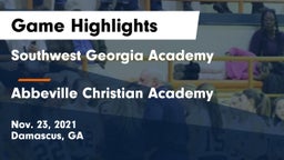 Southwest Georgia Academy  vs Abbeville Christian Academy  Game Highlights - Nov. 23, 2021