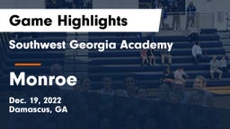 Southwest Georgia Academy  vs Monroe  Game Highlights - Dec. 19, 2022