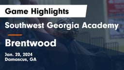 Southwest Georgia Academy vs Brentwood  Game Highlights - Jan. 20, 2024