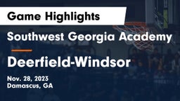 Southwest Georgia Academy vs Deerfield-Windsor  Game Highlights - Nov. 28, 2023
