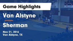 Van Alstyne  vs Sherman  Game Highlights - Nov 21, 2016