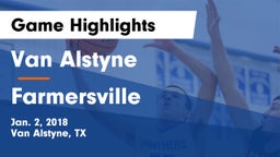 Van Alstyne  vs Farmersville  Game Highlights - Jan. 2, 2018