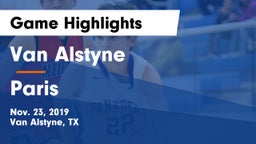 Van Alstyne  vs Paris  Game Highlights - Nov. 23, 2019