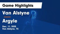 Van Alstyne  vs Argyle  Game Highlights - Dec. 11, 2020