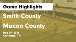 Smith County  vs Macon County  Game Highlights - Dec 09, 2016