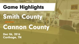 Smith County  vs Cannon County Game Highlights - Dec 06, 2016