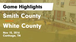 Smith County  vs White County  Game Highlights - Nov 15, 2016