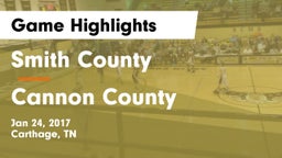 Smith County  vs Cannon County Game Highlights - Jan 24, 2017