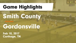 Smith County  vs Gordonsville Game Highlights - Feb 10, 2017