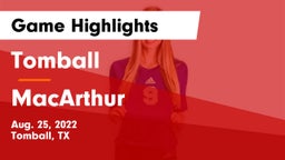 Tomball  vs MacArthur  Game Highlights - Aug. 25, 2022