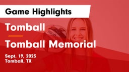 Tomball  vs Tomball Memorial  Game Highlights - Sept. 19, 2023