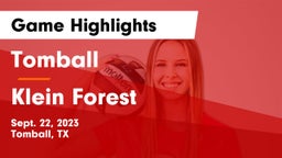 Tomball  vs Klein Forest  Game Highlights - Sept. 22, 2023