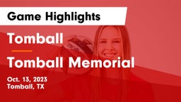 Tomball  vs Tomball Memorial  Game Highlights - Oct. 13, 2023