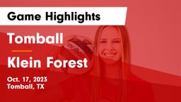 Tomball  vs Klein Forest  Game Highlights - Oct. 17, 2023