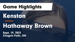 Kenston  vs Hathaway Brown  Game Highlights - Sept. 19, 2022