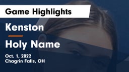 Kenston  vs Holy Name  Game Highlights - Oct. 1, 2022