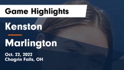 Kenston  vs Marlington  Game Highlights - Oct. 22, 2022