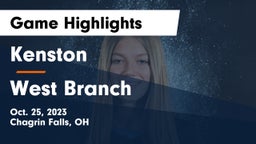 Kenston  vs West Branch  Game Highlights - Oct. 25, 2023