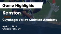 Kenston  vs Cuyahoga Valley Christian Academy  Game Highlights - April 21, 2023