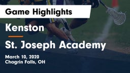 Kenston  vs St. Joseph Academy Game Highlights - March 10, 2020