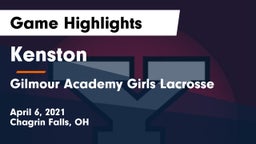 Kenston  vs Gilmour Academy Girls Lacrosse Game Highlights - April 6, 2021