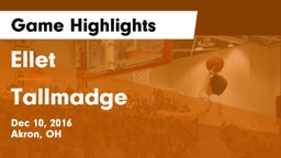 Ellet  vs Tallmadge  Game Highlights - Dec 10, 2016