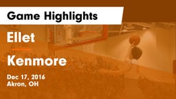 Ellet  vs Kenmore  Game Highlights - Dec 17, 2016