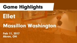Ellet  vs Massillon Washington  Game Highlights - Feb 11, 2017