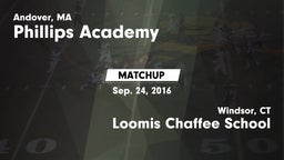 Matchup: Phillips Academy vs. Loomis Chaffee School 2016