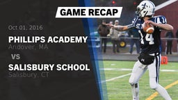 Recap: Phillips Academy  vs. Salisbury School  2016