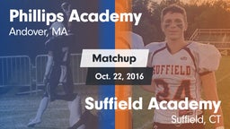Matchup: Phillips Academy vs. Suffield Academy 2016
