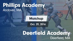 Matchup: Phillips Academy vs. Deerfield Academy  2016