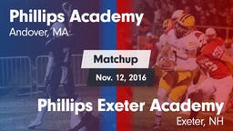 Matchup: Phillips Academy vs. Phillips Exeter Academy  2016