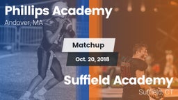Matchup: Phillips Academy vs. Suffield Academy 2018