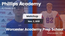 Matchup: Phillips Academy vs. Worcester Academy Prep School 2018