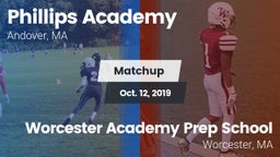 Matchup: Phillips Academy vs. Worcester Academy Prep School 2019