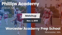 Matchup: Phillips Academy vs. Worcester Academy Prep School 2019