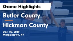 Butler County  vs Hickman County Game Highlights - Dec. 20, 2019